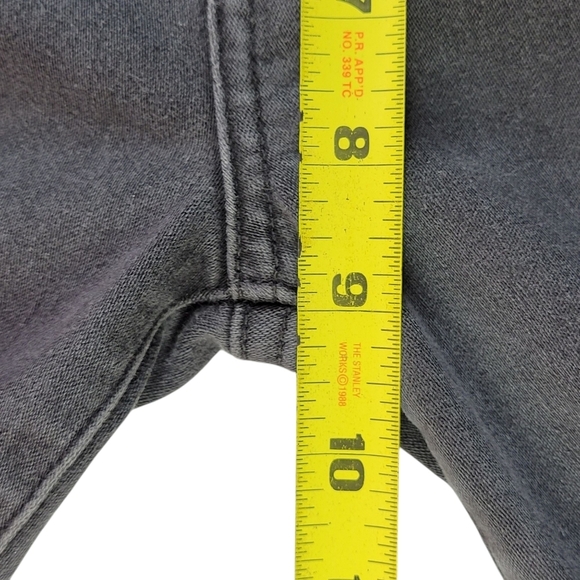 Paige Jeans Size 32 34X28 Faded Black Dover Ankle Zip Zipper Pockets Stretch USA - Picture 10 of 12
